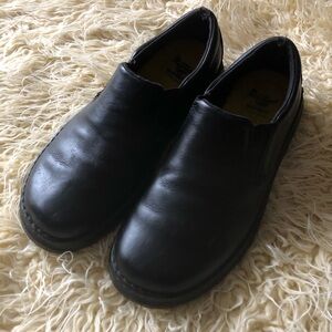 Dr. Martens Black Leather Boyle Slip-On Shoe